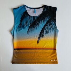 Vintage Aaron Chang Tank Top *beach, pool, surf, coconut girl*